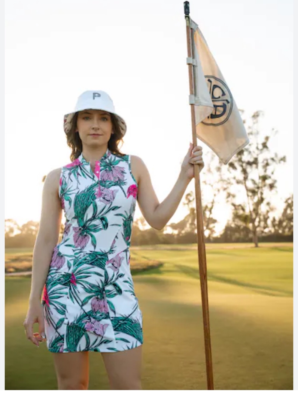 PUMA x Flamingo PTC Golf Dress with Shorts in Tropical Print, NWOT, Sz. S